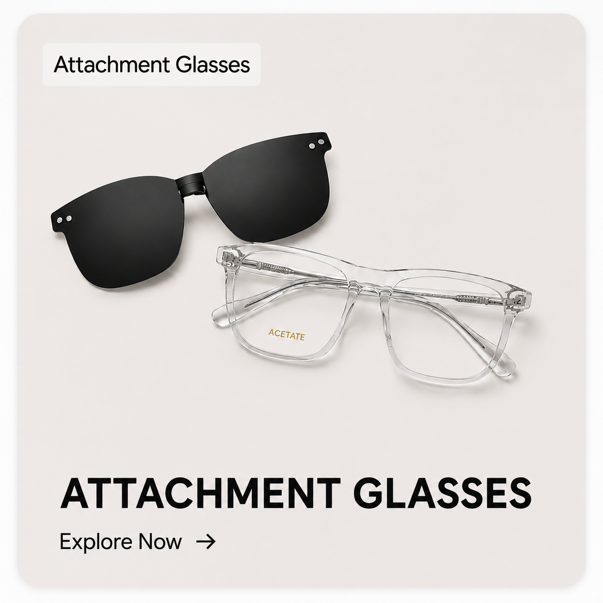 Attachment Clip On Glasses