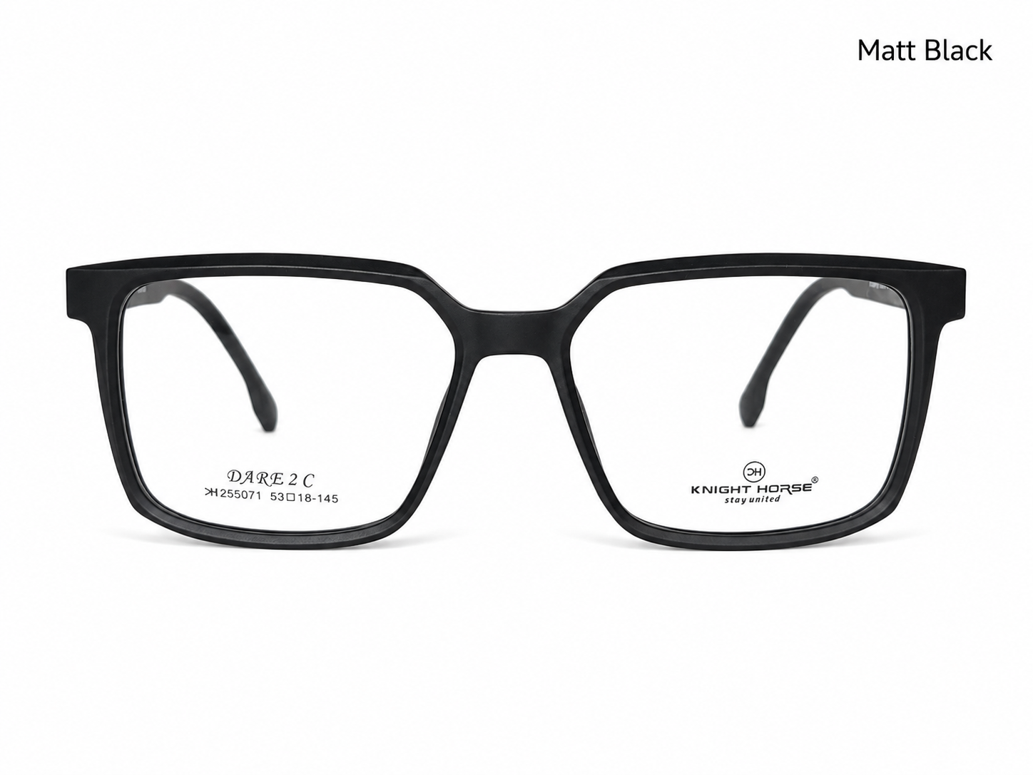 Knight Horse DARE 2C Premium Square Eyeglasses Frame – Stylish Unisex Optical Frame