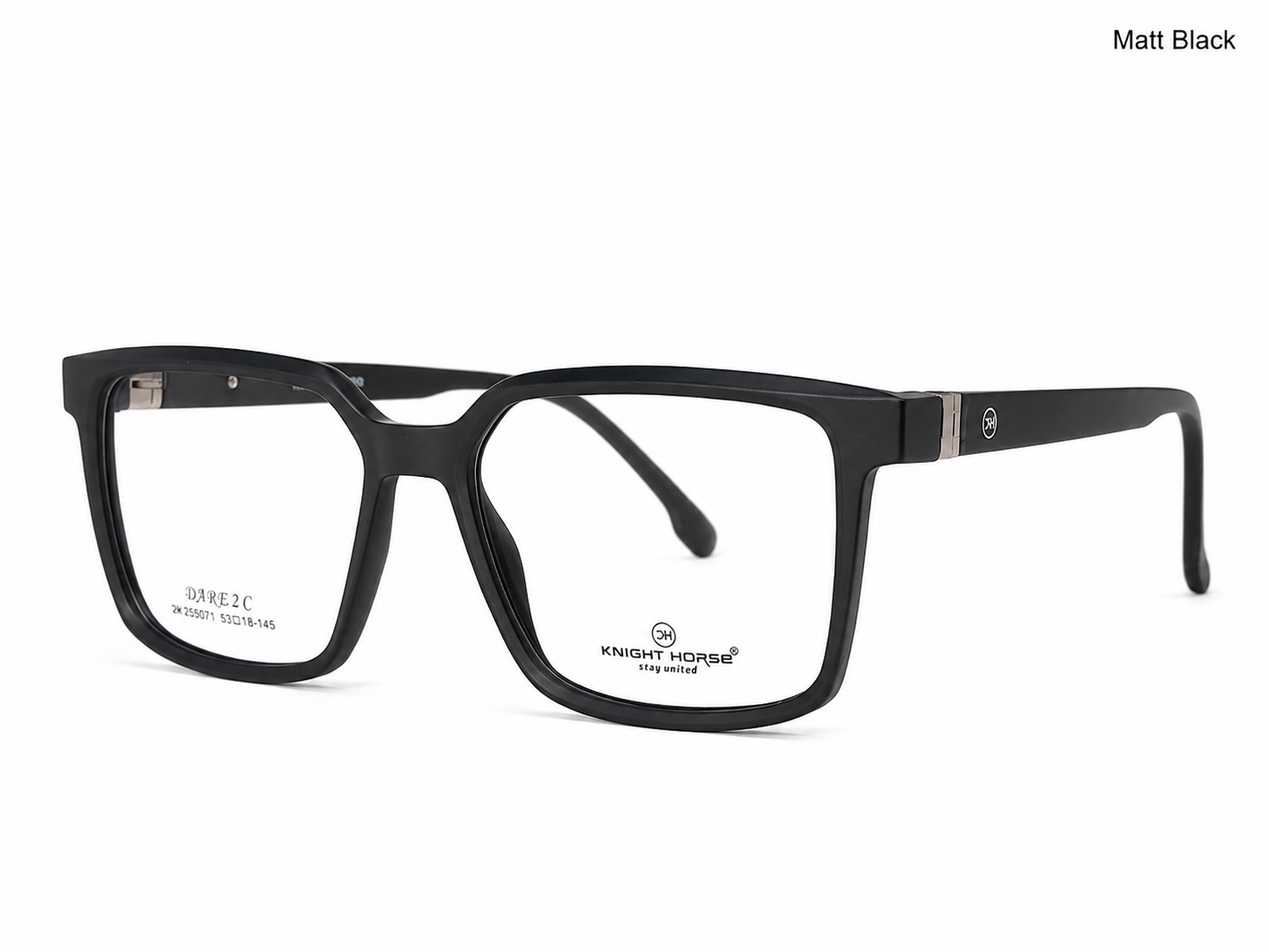 Knight Horse DARE 2C Premium Square Eyeglasses Frame – Stylish Unisex Optical Frame