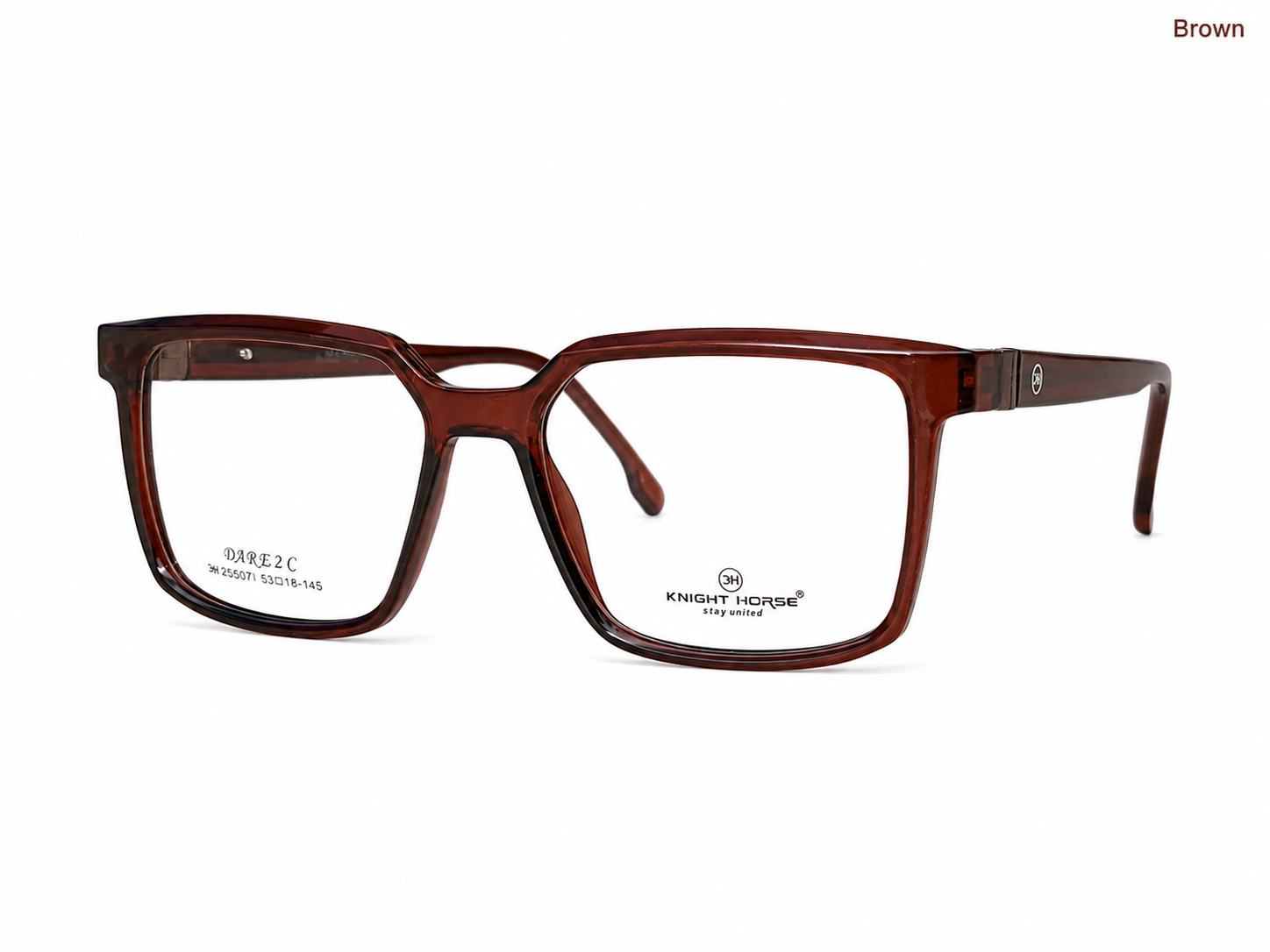 Knight Horse DARE 2C Premium Square Eyeglasses Frame – Stylish Unisex Optical Frame