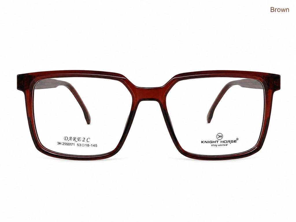 Knight Horse DARE 2C Premium Square Eyeglasses Frame – Stylish Unisex Optical Frame