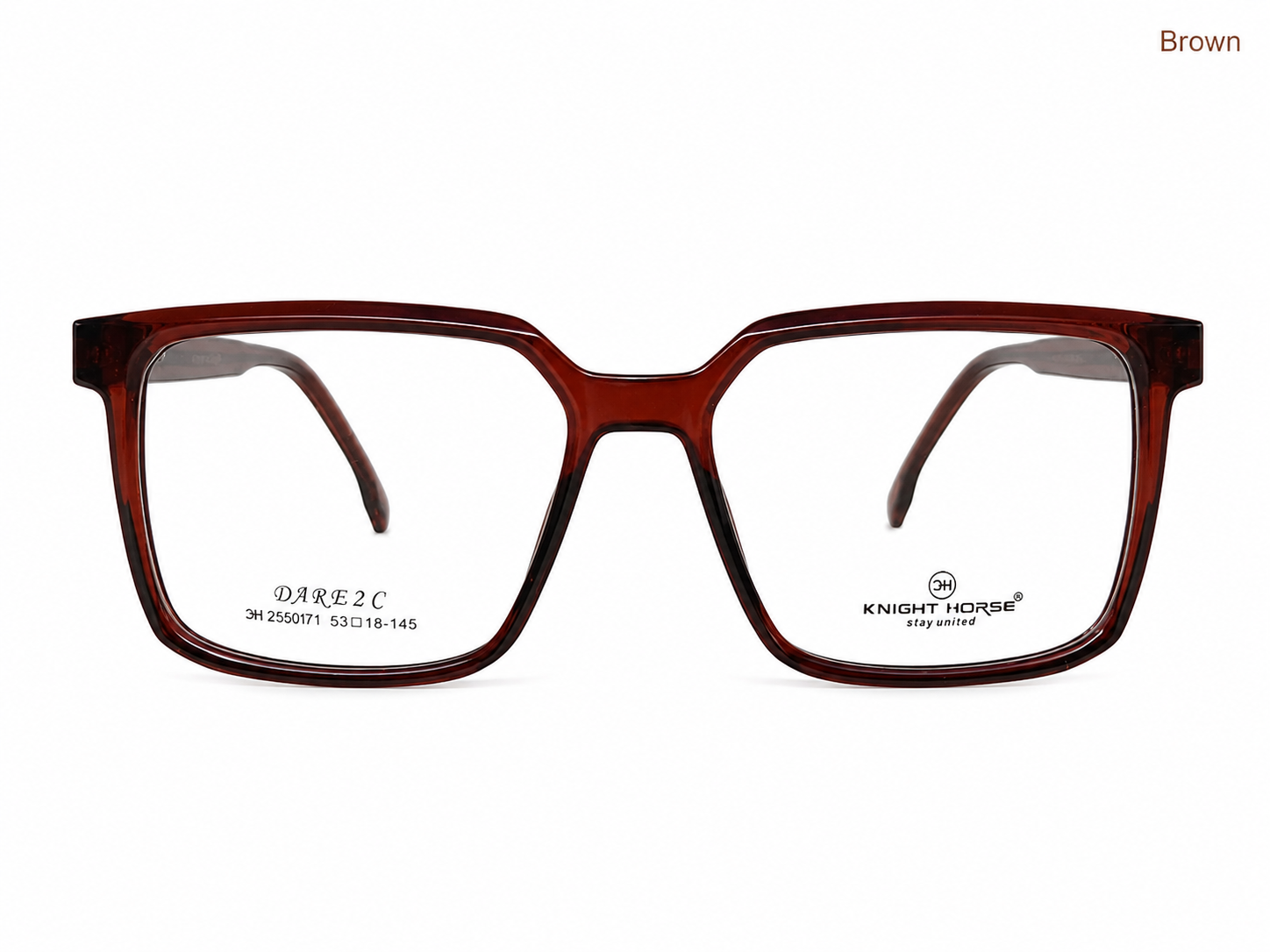 Knight Horse DARE 2C Premium Square Eyeglasses Frame – Stylish Unisex Optical Frame