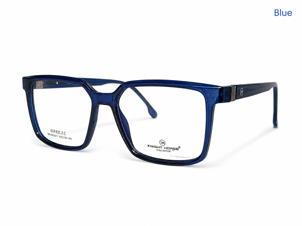 Knight Horse DARE 2C Premium Square Eyeglasses Frame – Stylish Unisex Optical Frame