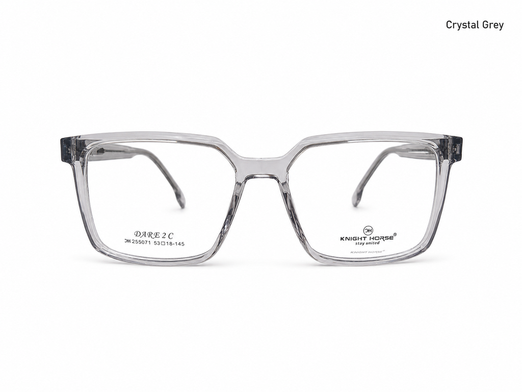Knight Horse DARE 2C Premium Square Eyeglasses Frame – Stylish Unisex Optical Frame
