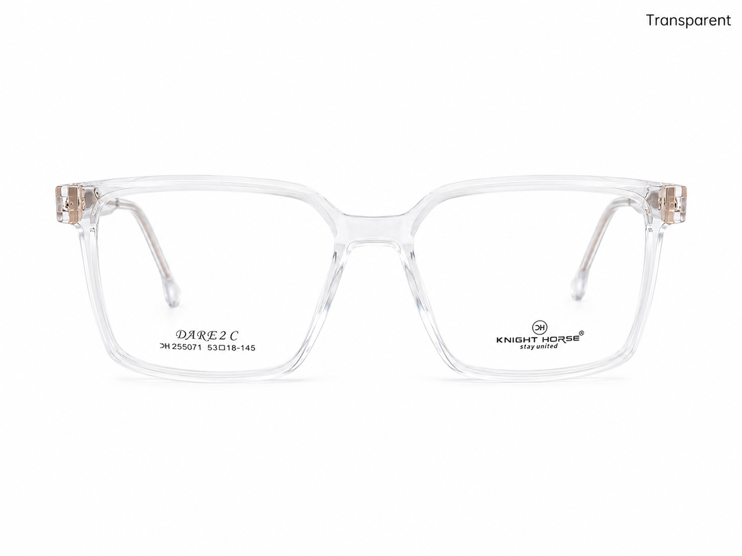 Knight Horse DARE 2C Premium Square Eyeglasses Frame – Stylish Unisex Optical Frame