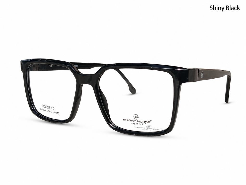 Knight Horse DARE 2C Premium Square Eyeglasses Frame – Stylish Unisex Optical Frame