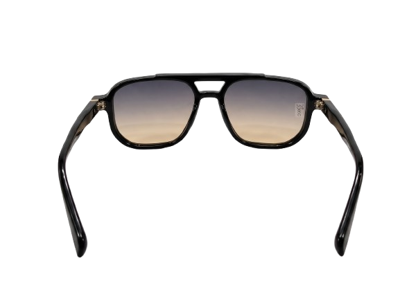 Black & Gold Double Bridge Sunglasses | Eyerooms Pakistan