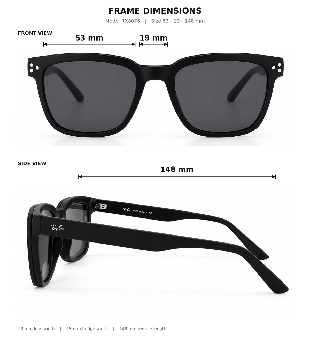 2 in 1 Polarized Attachment Eyeglasses - RX8076