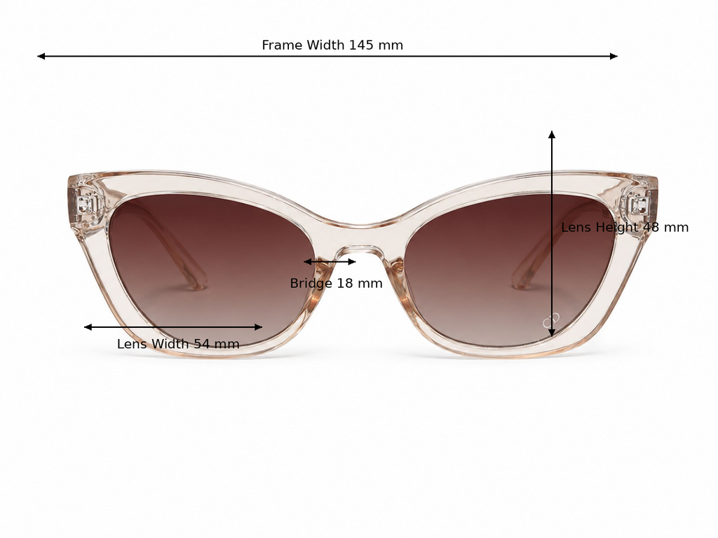 Crystal Blush Cat-Eye Sunglasses – Elegant Transparency Collection