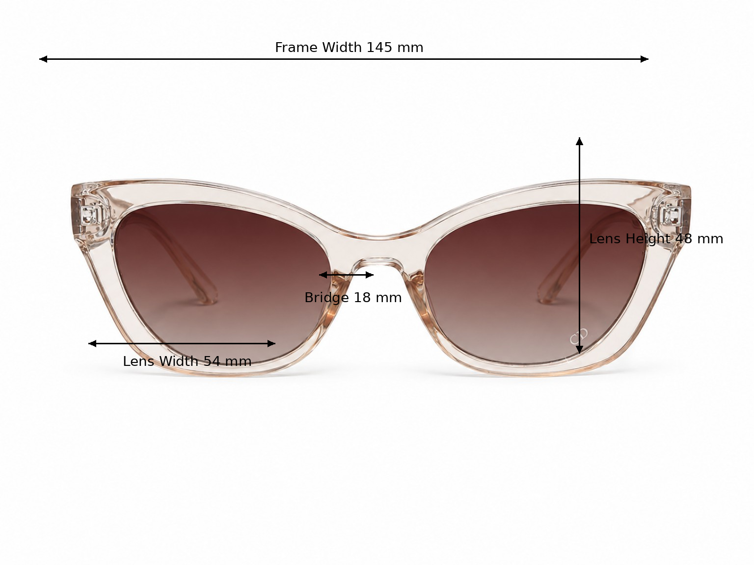 Crystal Blush Cat-Eye Sunglasses – Elegant Transparency Collection