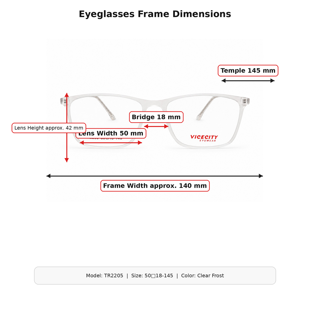 Clear Frost Eyeglasses – Lightweight Unisex Frame