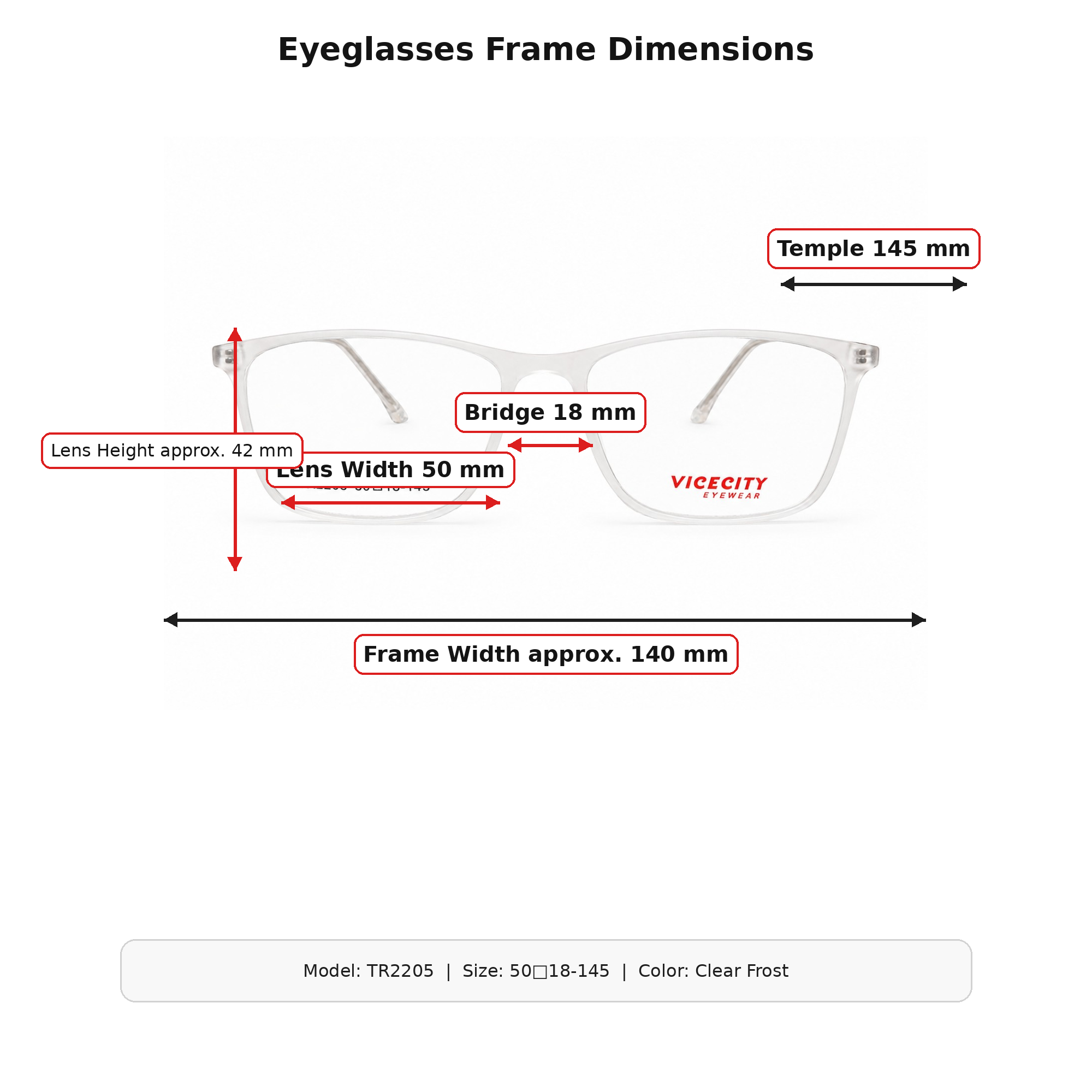Clear Frost Eyeglasses – Lightweight Unisex Frame