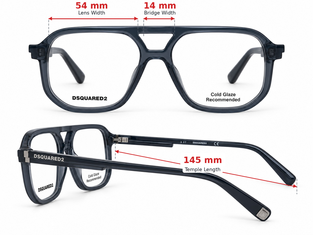 DSQUARED2 DQ5250 020 – Geometric Square Aviator Eyewear