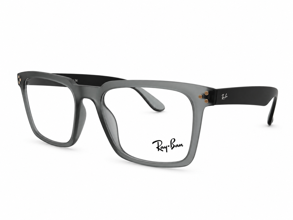 Magnetic Clip-On Eyeglasses with Polarized Attachment – Square Rectangle Frame