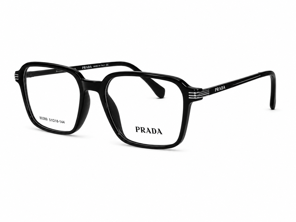 Luxury Square Eyeglasses - Metallic Sides