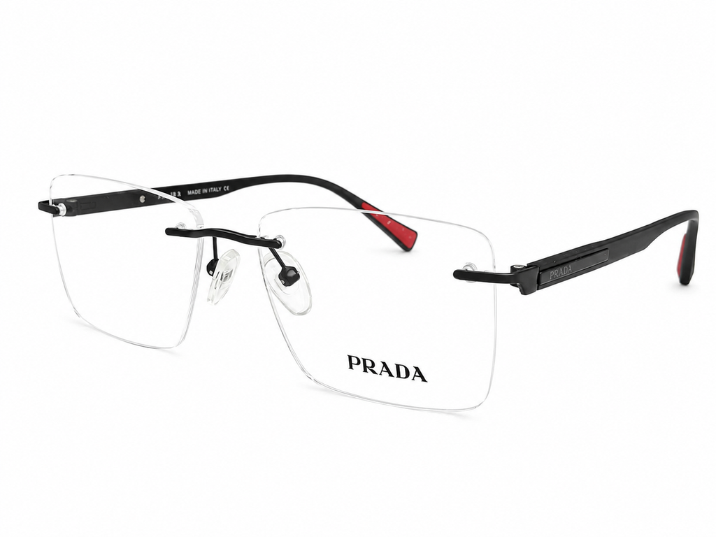 Rimless Square Eyeglasses Frame for Unisex
