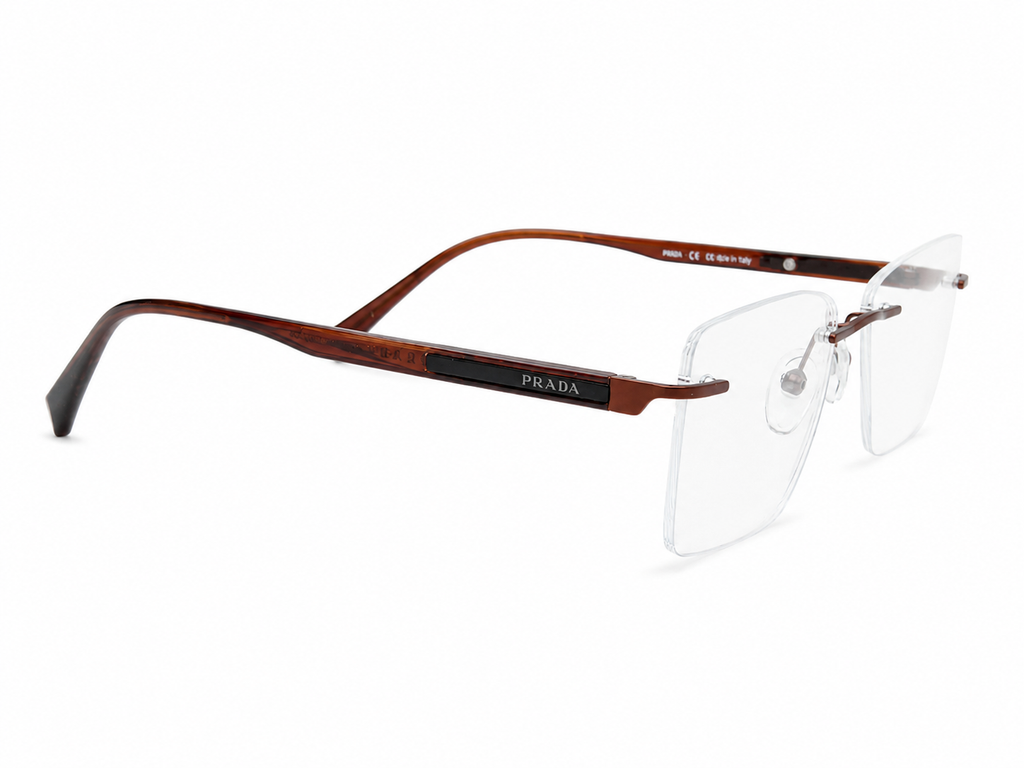 Rimless Square Eyeglasses Frame for Unisex