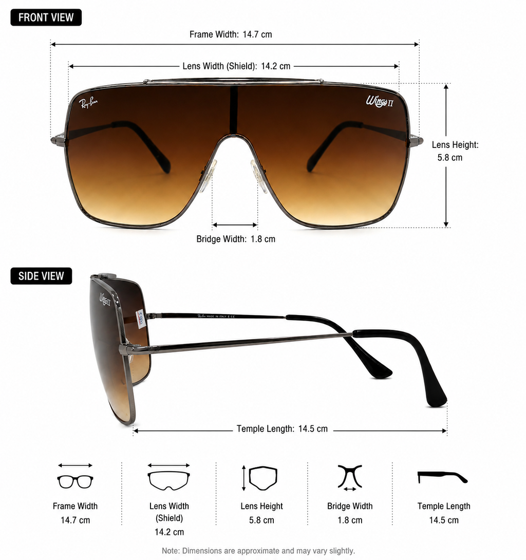 Oversized Shield Sunglasses – Gradient Lens