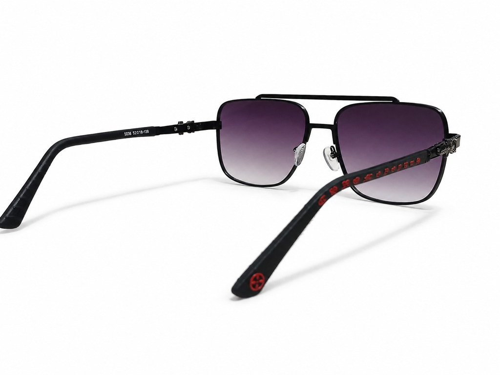 Double-Bridge Square Aviator Sunglasses For Men & Women