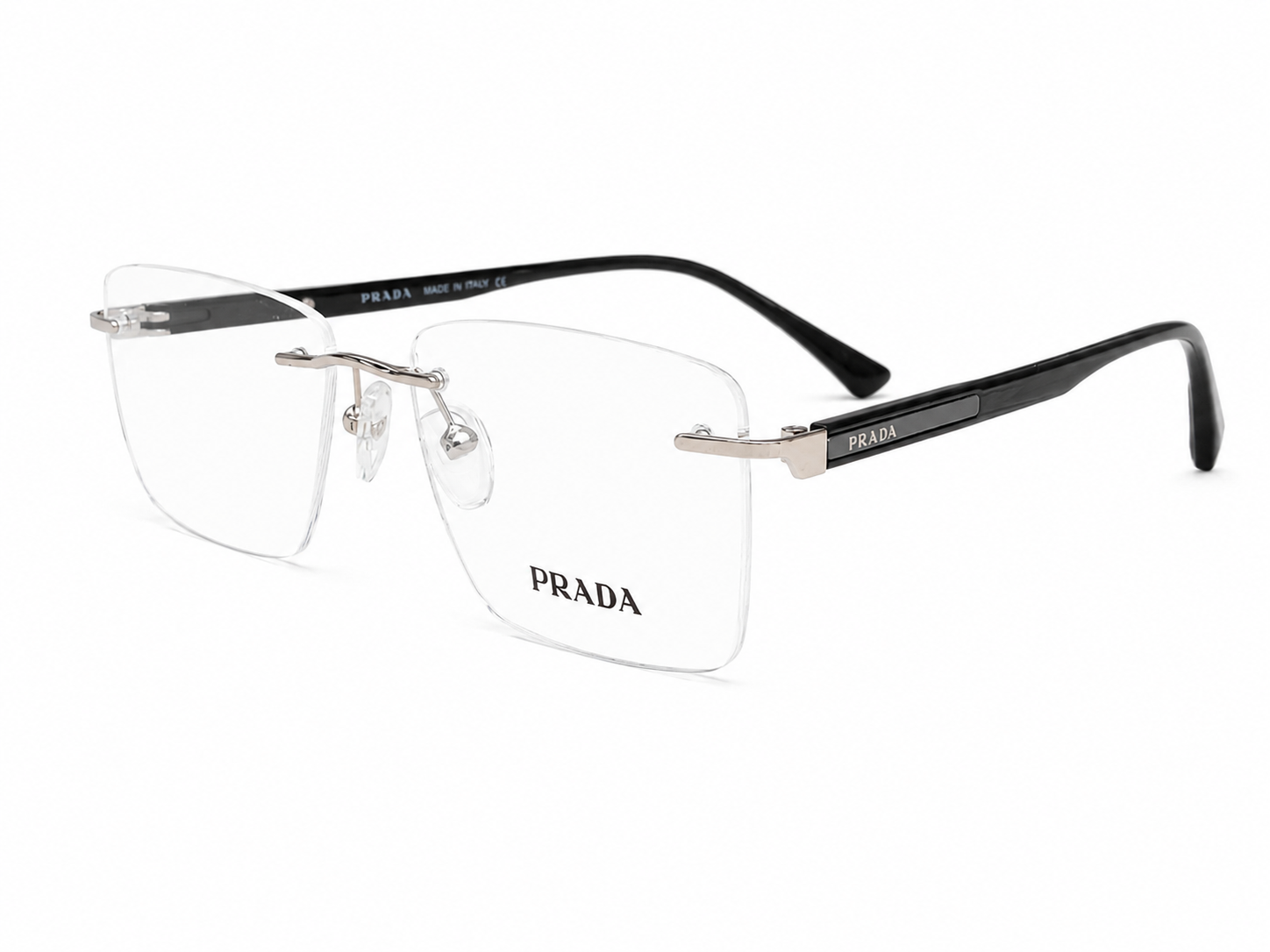 Rimless Square Eyeglasses Frame for Unisex