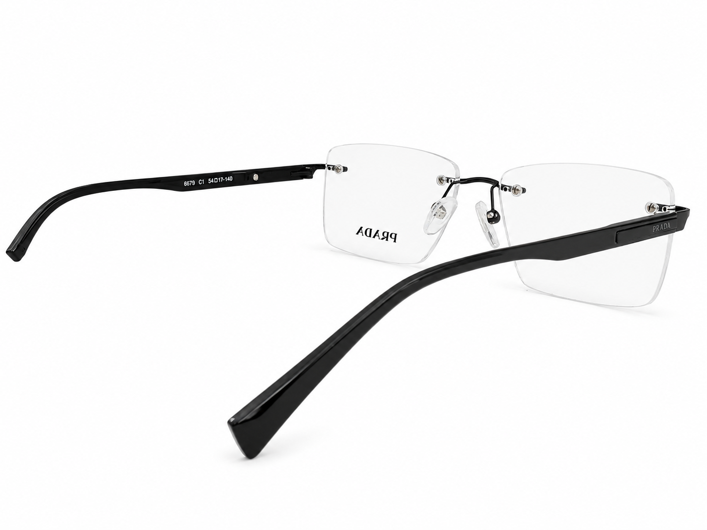 Rimless Square Eyeglasses Frame for Unisex