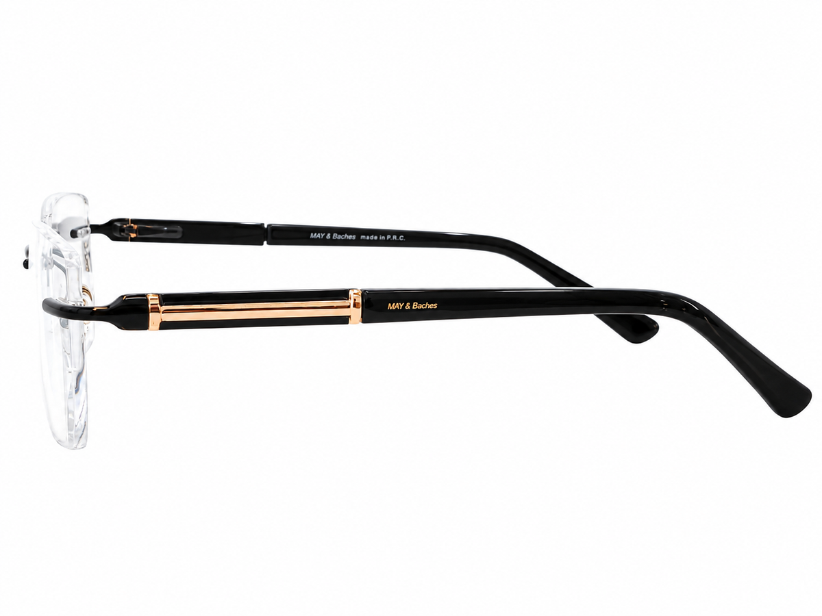 Not Your Average Eyewear  | Luxury Rimless Black & Gold