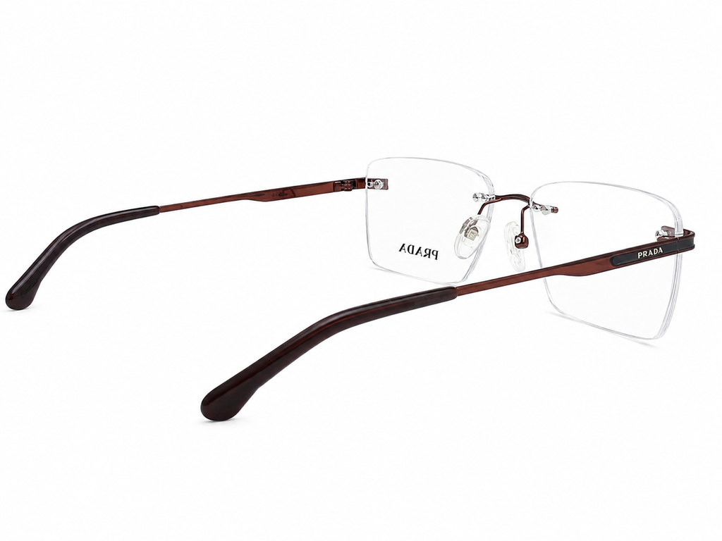 Rimless Square Eyeglasses Frame for Men & Women