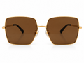 Luxe Oversized Square Sunglasses for Women – Gold & Brown