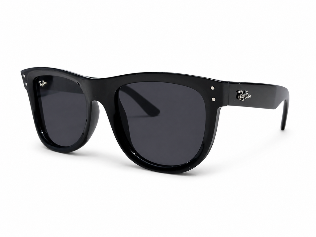 Oversized Square Wayfarer Sunglasses – Unisex Black Frame