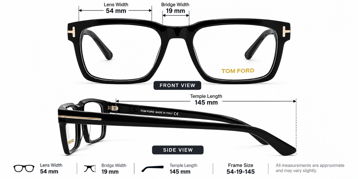 Luxury Black Rectangular Eyeglasses – Premium Optical Frame