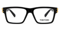 Black & Gold Rectangular Eyeglasses