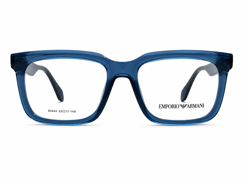 Premium Square Eyeglasses – Transparent Smoke Grey Frame | 53-17-149