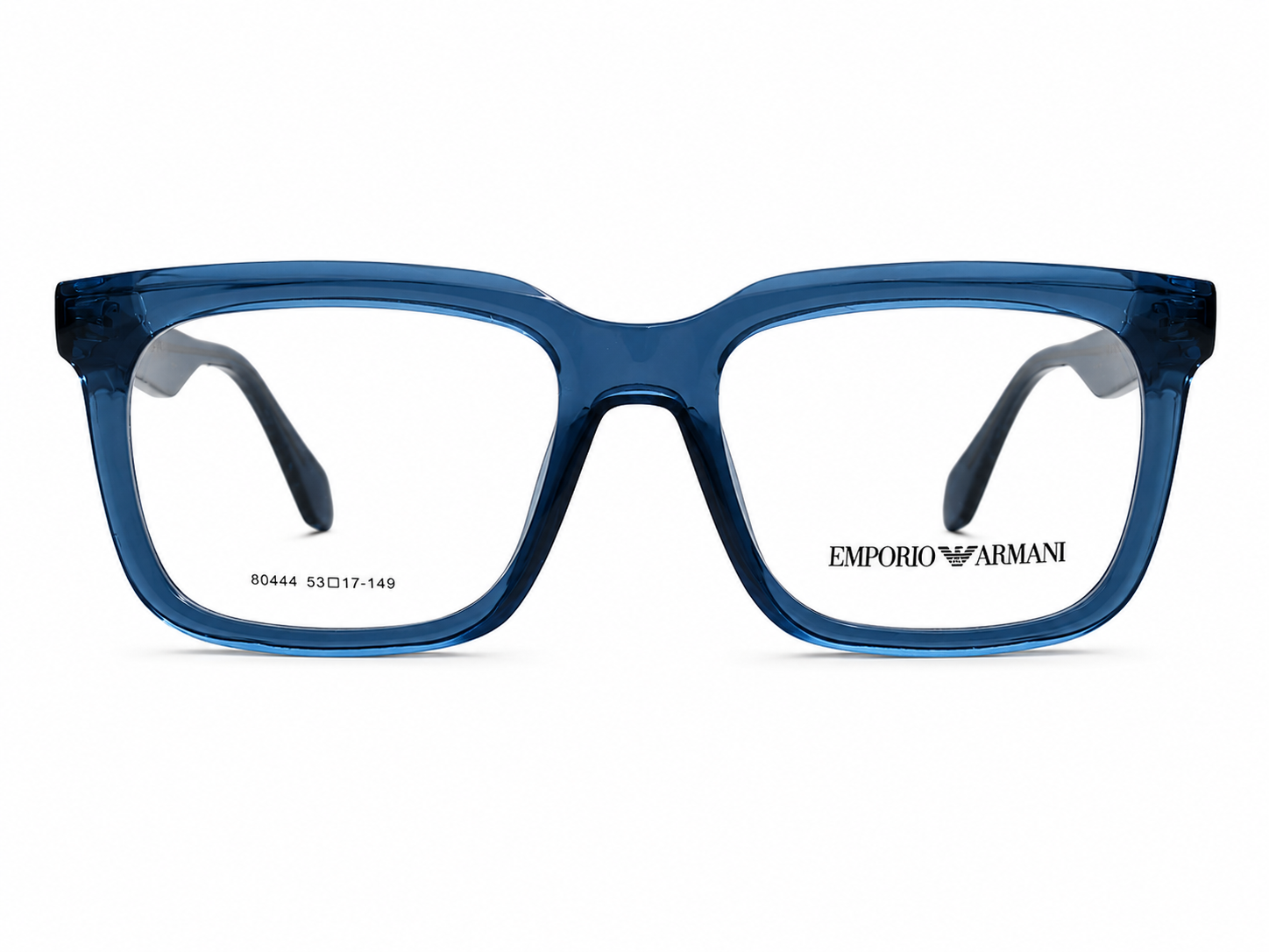 Premium Square Eyeglasses – Transparent Smoke Grey Frame | 53-17-149