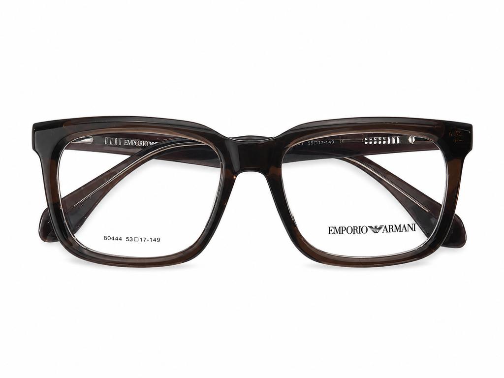 Premium Square Eyeglasses – Transparent Smoke Grey Frame | 53-17-149