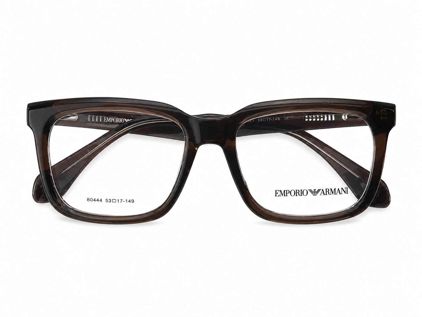 Premium Square Eyeglasses – Transparent Smoke Grey Frame | 53-17-149