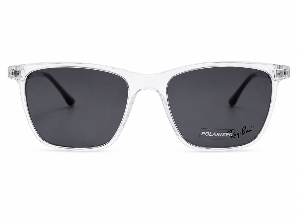 Magnetic Clip-On Eyeglasses – Transparent Frame