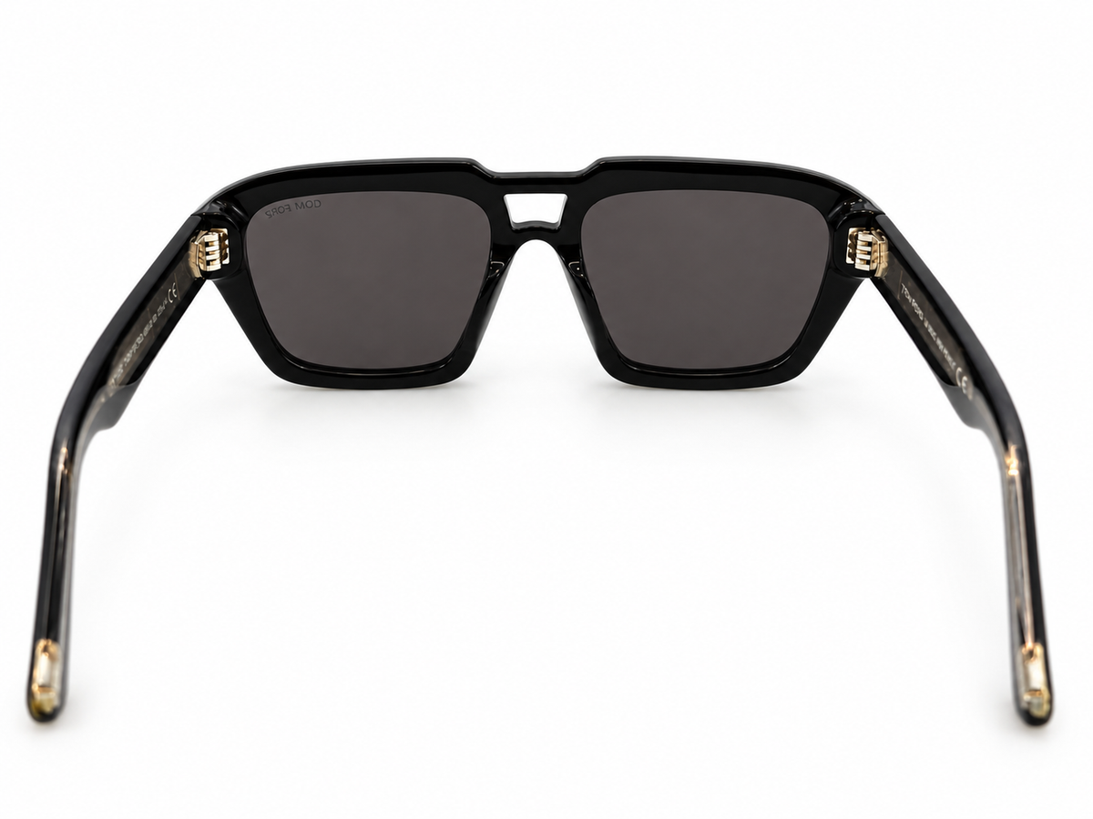 FT1202 01A Redford Oversized Black Square Sunglasses