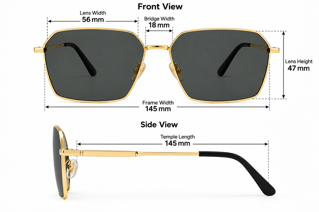 AUREN Geometric Square Sunglasses