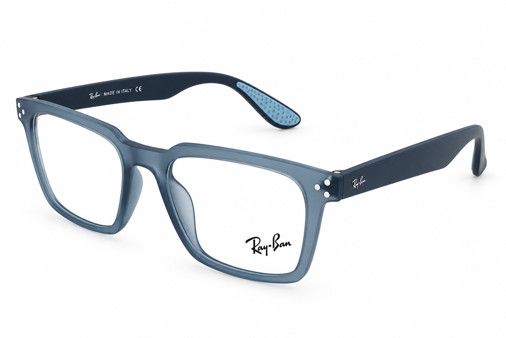 Magnetic Clip-On Bluish gray Eyeglasses with Polarized Attachment