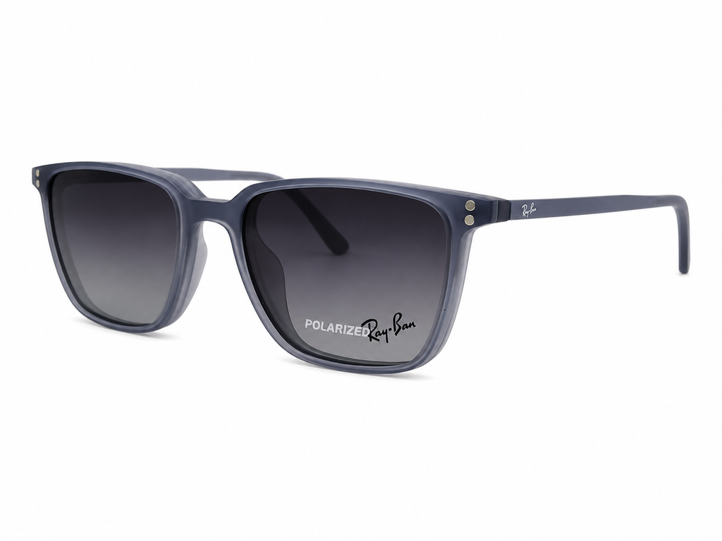Square Optical Frame with Polarized Clip-On Sunglasses | 2-in-1 Unisex Eyewear