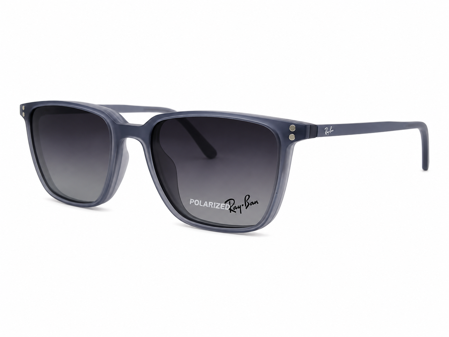 Square Optical Frame with Polarized Clip-On Sunglasses | 2-in-1 Unisex Eyewear