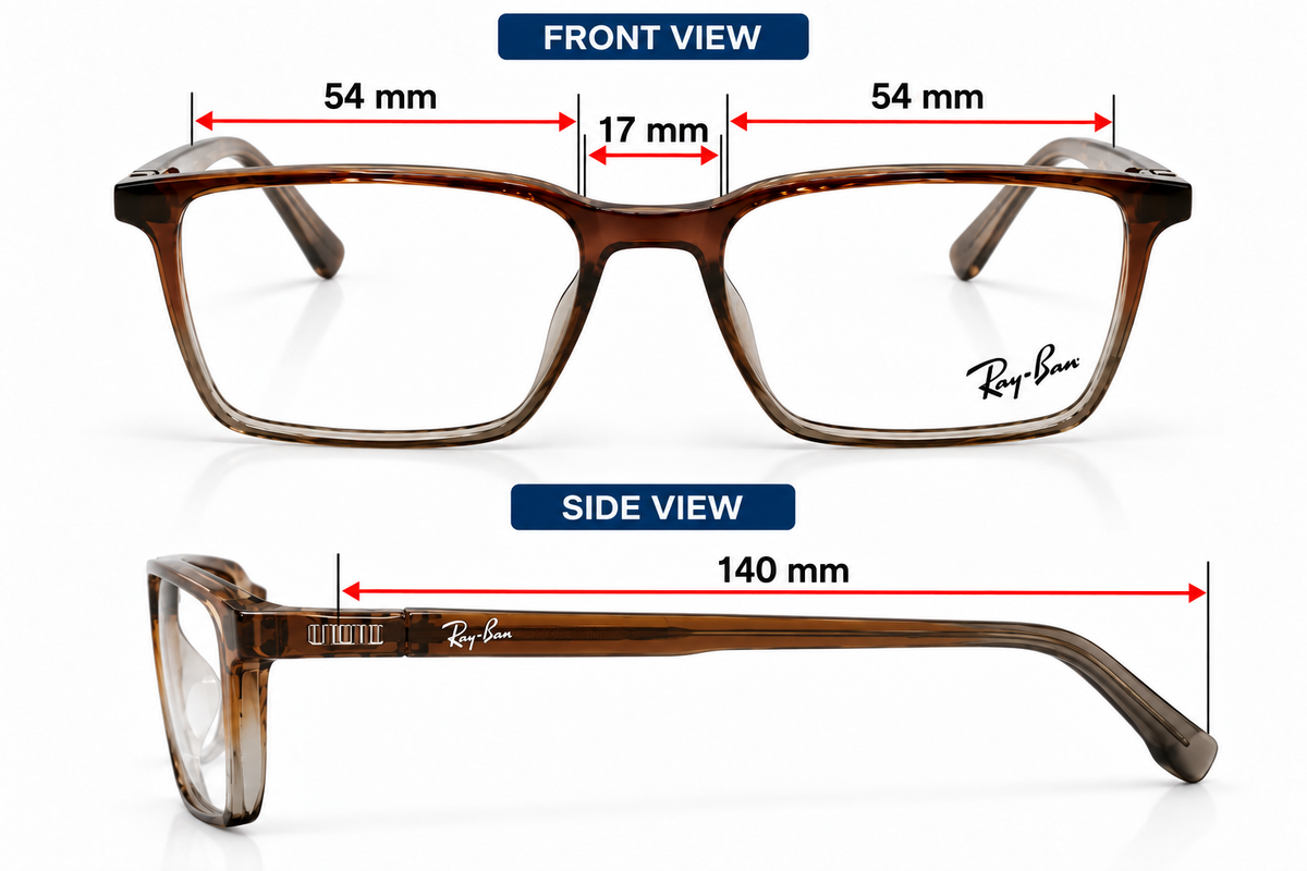 Rectangular Eyeglasses with Polarized Clip-On Sunglass Attachment – 8090