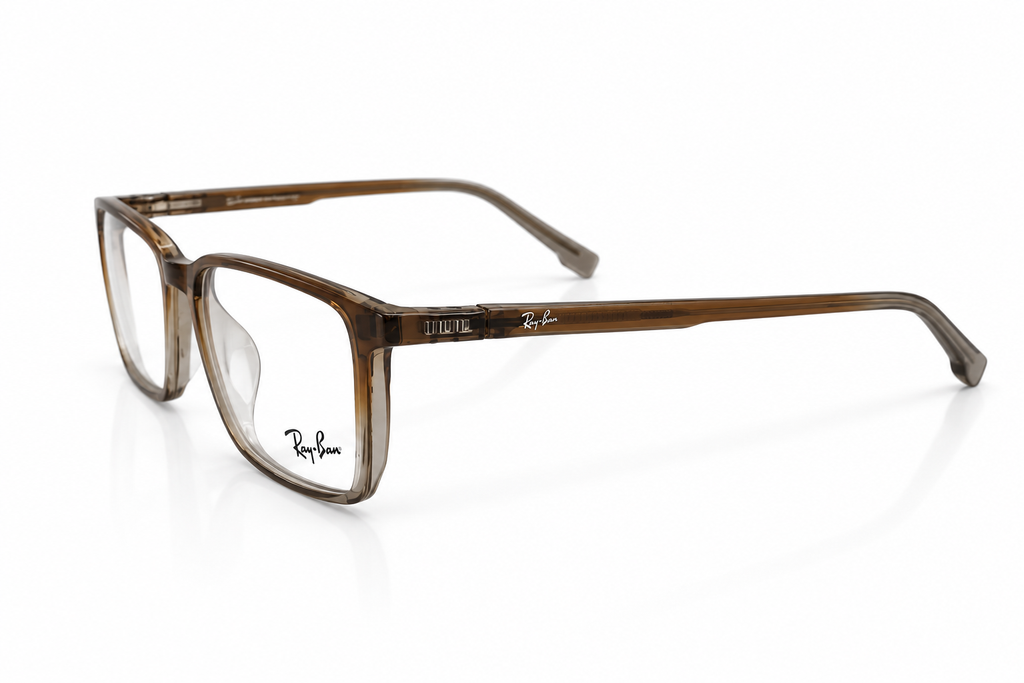 Rectangular Eyeglasses with Polarized Clip-On Sunglass Attachment – 8090