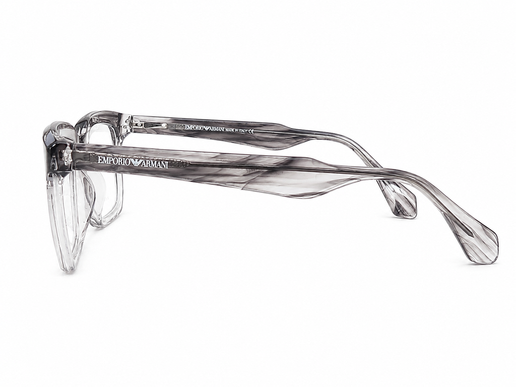Premium Square Eyeglasses – Transparent Smoke Grey Frame | 53-17-149