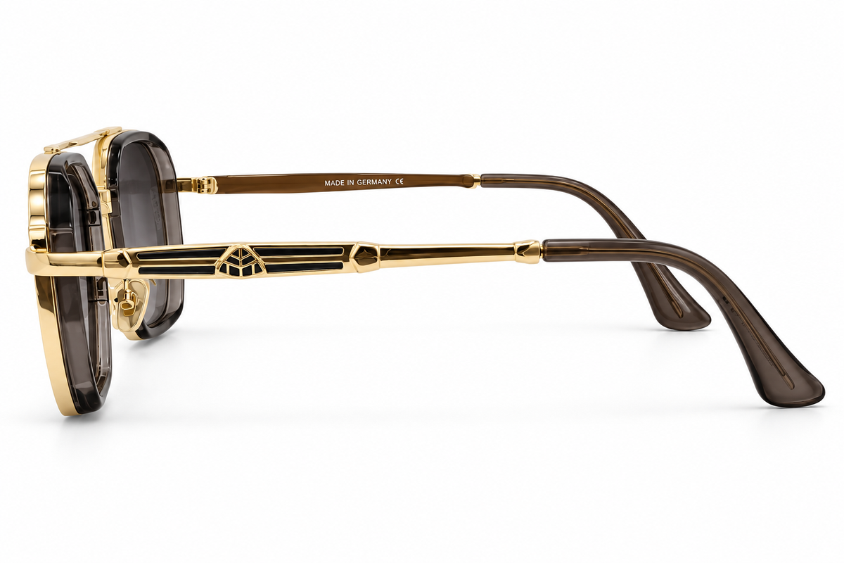 AUREVION GOLD – Luxury Geometric Double Bridge Sunglasses
