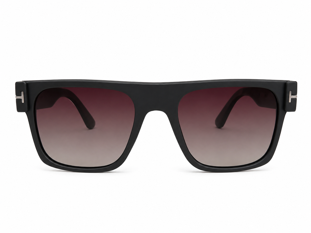 Black Oversized Shield Sunglasses For Men