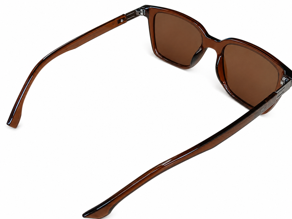 Brown Square Sunglasses – Lightweight Unisex Fashion Eyewear
