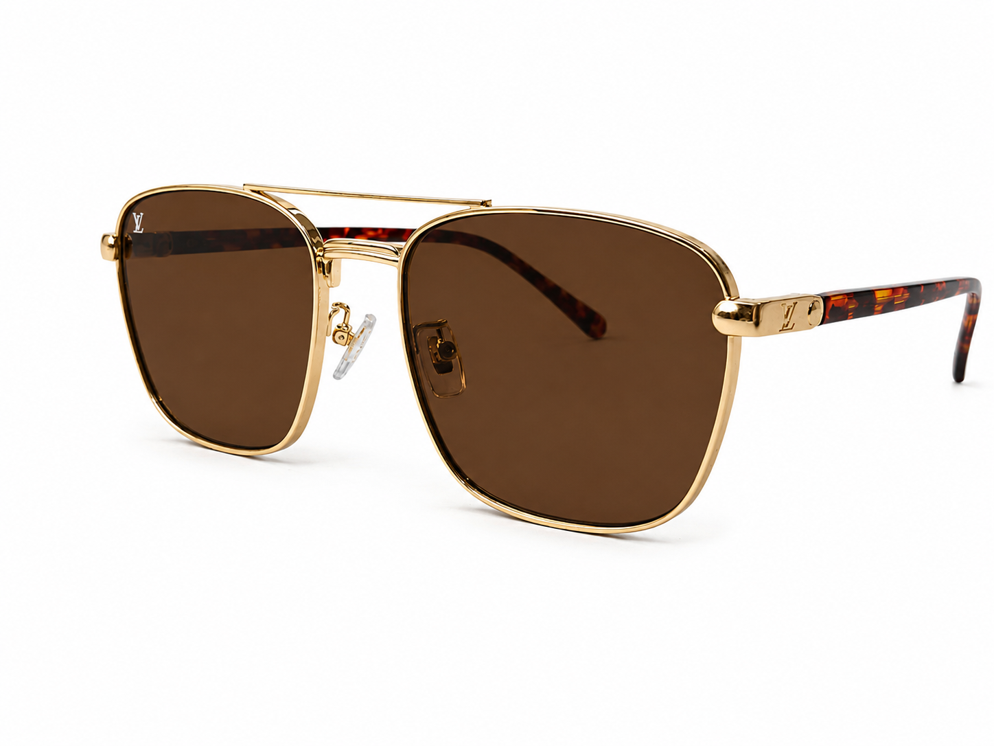 Modern Double-Bridge Square Sunglasses – Unisex