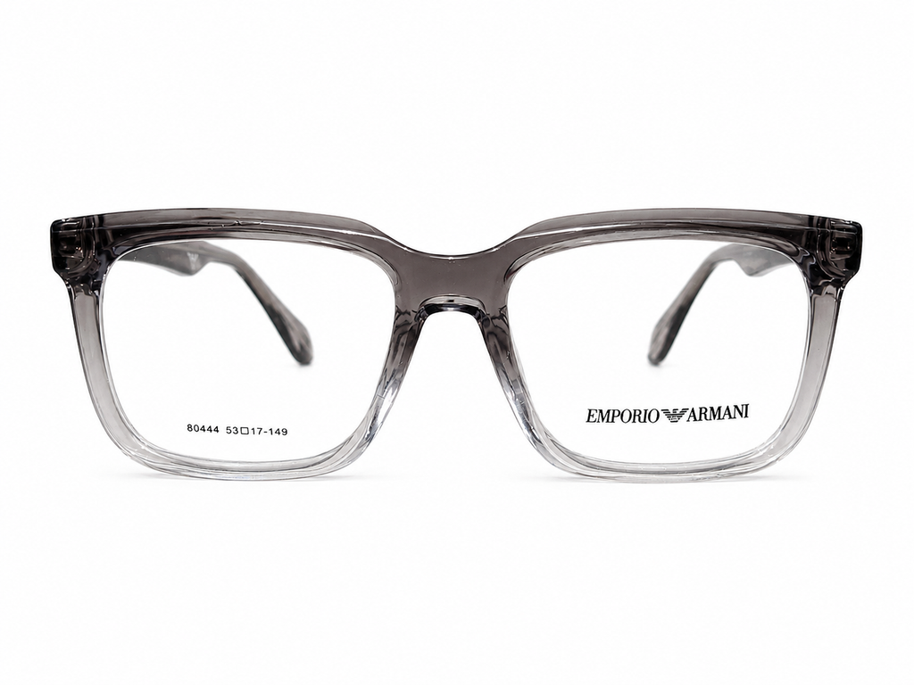 Premium Square Eyeglasses – Transparent Smoke Grey Frame | 53-17-149