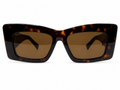 Oversized Cat-Eye Square Sunglasses – Brown Havana